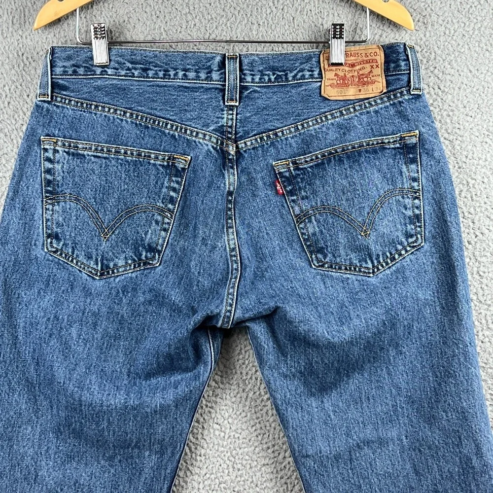 Vintage Levi Strauss 501 Button Fly Denim‎ Jeans Levis Mens 36x34 90's Y2K